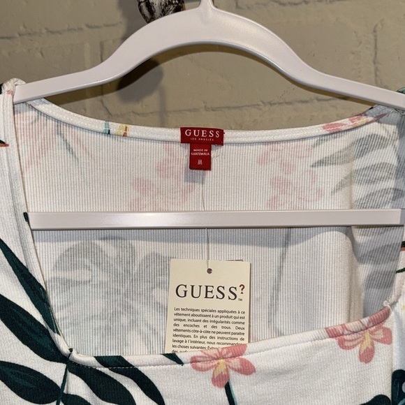 Guess Floral bodysuit Long Sleeve tropical NEW medium stretch thong - Picture 2 of 6